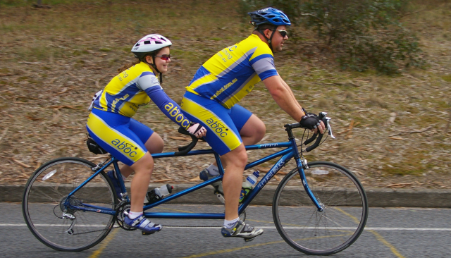 Carl and Em on the tandem