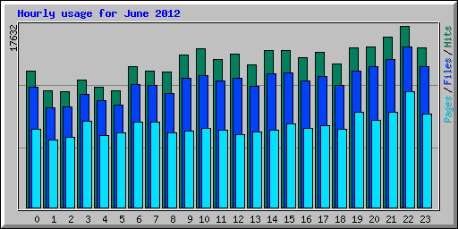 Hourly usage for June 2012