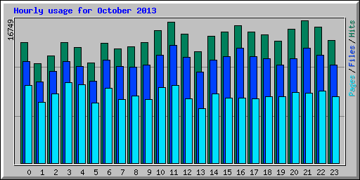 Hourly usage for October 2013