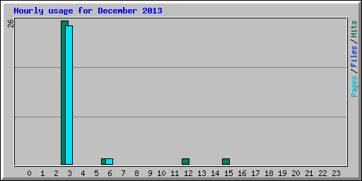 Hourly usage for December 2013