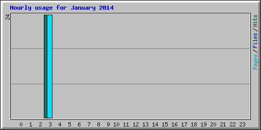 Hourly usage for January 2014